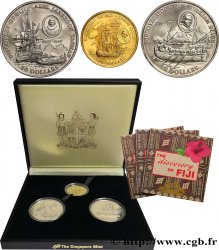 FIDJI Proof Set de trois pièces, James Cook 1993  SPL 