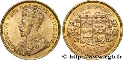 CANADA 5 Dollars or Georges V 1912 Ottawa