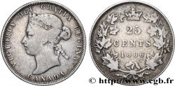 CANADá
 25 Cents Victoria 1886 
