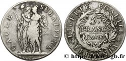 ITALIEN - SUBALPINISCHE  5 Francs an 10 1802 Turin