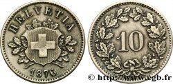 SUIZA 10 Centimes (Rappen) croix suisse 1876 Berne - B