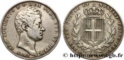 ITALIE - ROYAUME DE SARDAIGNE 5 Lire Charles Albert 1847 Gênes