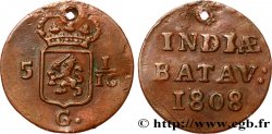 INDES NEERLANDAISES 5 1/16 Gulden (1 Duit) 1808 Enkhuizen