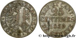 SUISSE - RÉPUBLIQUE DE GENÈVE 25 Centimes 1839 