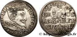 POLONIA - SIGISMUNDO III VASA 3 Groschen 1596 Riga