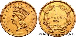 UNITED STATES OF AMERICA 1 Dollar”Indian Princess”, tête large 1861 Philadelphie