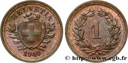 SWITZERLAND 1 Centime (Rappen) Croix Suisse 1940 Berne MS 