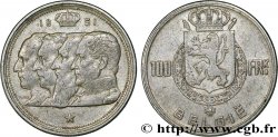 BELGIO 100 Franken (Francs) Quatre rois de Belgique, légende flamande 1951 