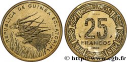 GUINÉE ÉQUATORIALE Essai de 25 Francos BEAC antilopes 1985 Paris