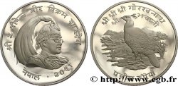 NEPAL 50 Rupee Proof Birendra Bir Bikram / Lophophore resplendissant 1974 