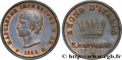 ITALIE - ROYAUME D ITALIE - NAPOLÉON Ier 3 Centesimi Napoléon Empereur et Roi d’Italie, 2eme type 1811 Milan