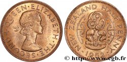 NOUVELLE-ZÉLANDE 1/2 Penny Elisabeth II 1962 