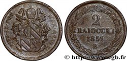 ITALIE - ÉTATS DU PAPE - PIE IX (Jean-Marie Mastai Ferretti) 2 Baiocchi Pie IX an V 1851 Rome
