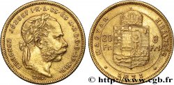 HUNGRíA 20 Francs or ou 8 Forint François-Joseph Ier 1871 Kremnitz
