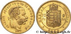 HUNGRíA 20 Francs or ou 8 Forint François-Joseph Ier 1871 Kremnitz