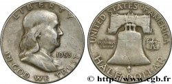 ÉTATS-UNIS D AMÉRIQUE 1/2 Dollar Benjamin Franklin 1953 San Francisco - S