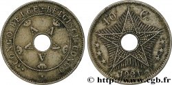 CONGO BELGE 10 Centimes Albert Ier 1921 Bruxelles
