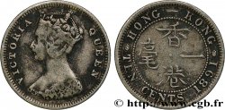 HONG KONG 10 Cents Victoria 1891 Heaton