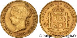 PHILIPPINES 4 Pesos Isabelle II 1868 