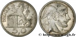 BELGIQUE 50 Francs Mercure, légende française 1949 