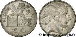 BELGIQUE 20 Francs Mercure, légende française 1949 