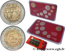 SWITZERLAND Série FDC 9 Monnaies 2000 