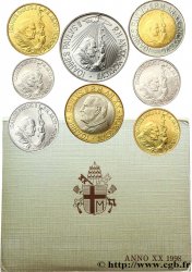 VATICAN AND PAPAL STATES Série 8 monnaies Jean-Paul II an XX 1998 Rome