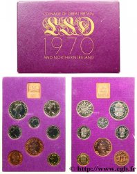 REGNO UNITO Série Proof 8 monnaies - Dernière émission de l’ancien monnayage britannique  1970 