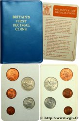 REINO UNIDO Série 5 monnaies - Premier monnayage des pièces décimal 1971 
