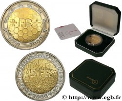 SWITZERLAND 5 Francs Proof 150 ans du Franc Suisse 2000 Berne