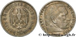 ALEMANIA 5 Reichsmark Maréchal Paul von Hindenburg 1935 Karlsruhe - G