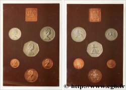ROYAUME-UNI Série Proof 7 monnaies 1974 