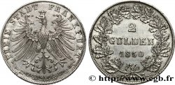 GERMANY - FREE CITY OF FRANKFURT 2 Gulden 1850 Francfort AU 
