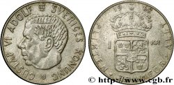 SCHWEDEN 1 Krona Gustave VI 1962 