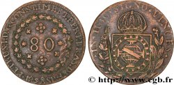BRAZIL 80 Reis Pierre II 1828 Sao Paulo