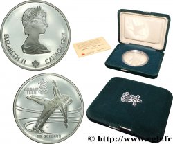 CANADA 20 Dollars Proof JO Calgary : patinage artistique 1987 
