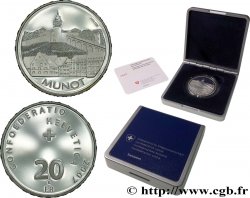 SUISSE 20 Francs Proof Le Munot Schaffhausen 2007 Berne - B