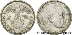 DEUTSCHLAND 2 Reichsmark Maréchal Paul von Hindenburg 1937 Berlin