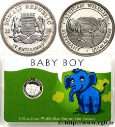 SOMALIA 10 Shillings Proof - Coincard “Baby Boy” 2020 