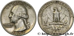 ÉTATS-UNIS D AMÉRIQUE 1/4 Dollar Georges Washington 1957 Denver