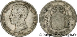 ESPAGNE 1 Peseta Alphonse XIII 4e type de buste 1903 Madrid