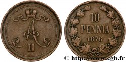 FINLANDE 10 Pennia monogramme Alexandre II 1876 