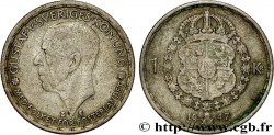 SWEDEN 1 Krona Gustave V 1947  VF 