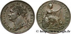 REGNO UNITO 1 Farthing Georges IV tête laurée 1822 