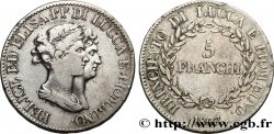 ITALY - PRINCIPALTY OF LUCCA AND PIOMBINO - FELIX BACCIOCHI AND ELISA BONAPARTE 5 Franchi 1807 Florence