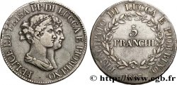 ITALIA - PRINCIPADO DE LUCCA Y PIOMBINO - FELICE BACCIOCHI Y ELISA BONAPARTE 5 Franchi 1807 Florence