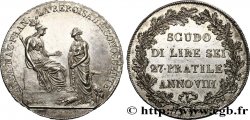 ITALY - CISALPINE REPUBLIC Scudo de 6 lires 1800 Milan