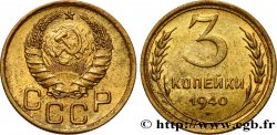 RUSSIE - URSS 3 Kopecks 1940 
