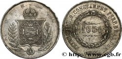 BRAZIL 1000 Reis Empereur Pierre II 1863 