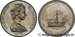 ÎLE DE MAN 1 Crown Millénaire du Tynwald (parlement) caraque flamande et l’île St Michel 1979 